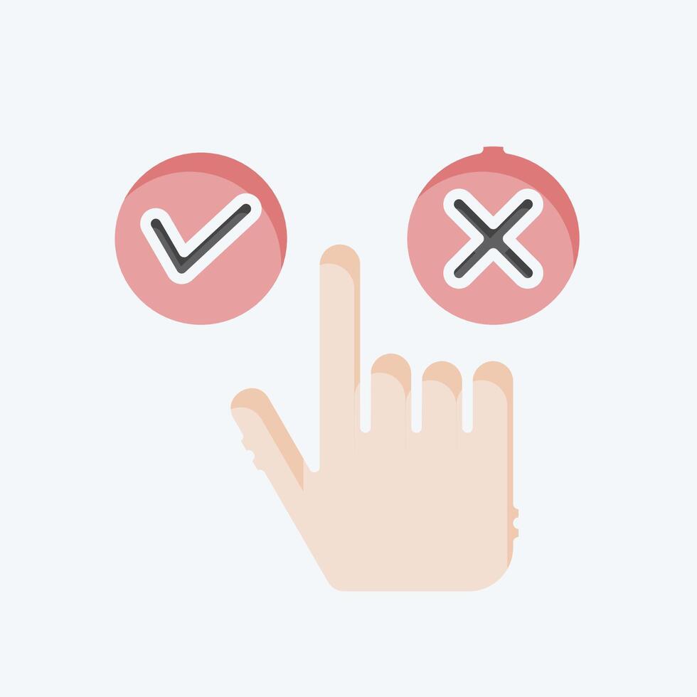 Icon Choice. related to Choice symbol. doodle style. simple illustration vector