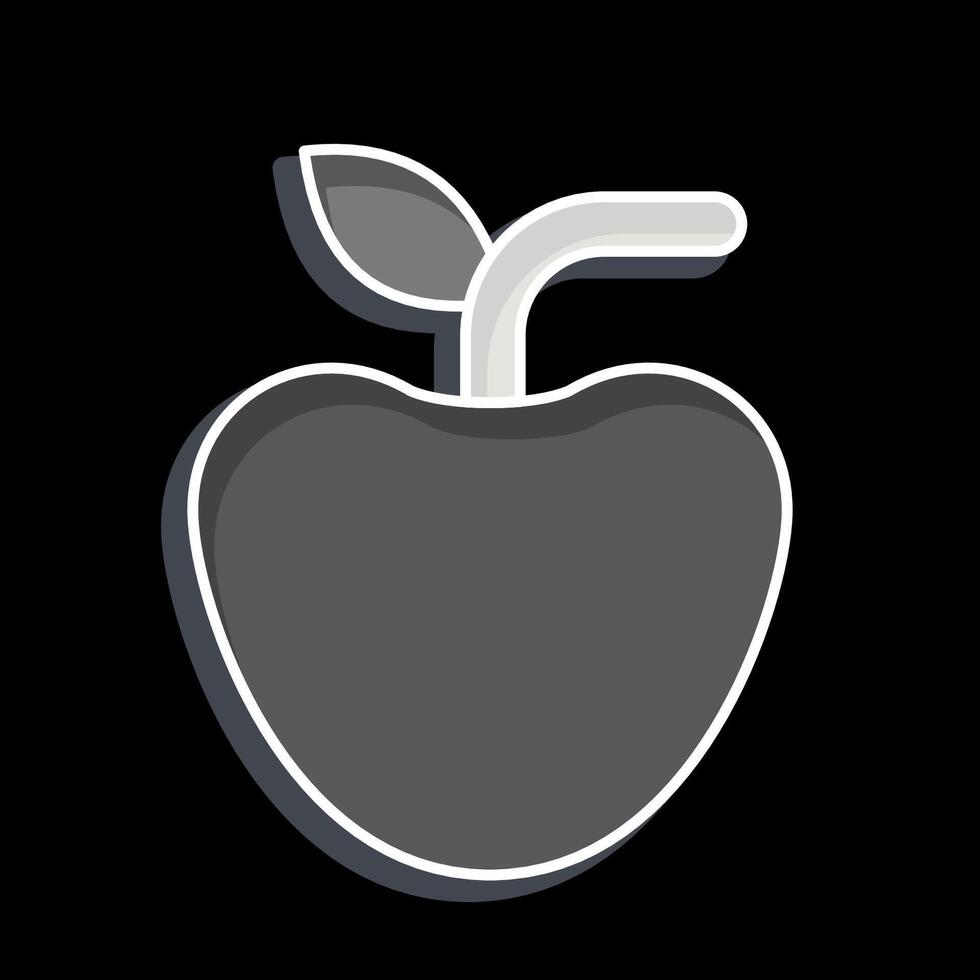 Icon Apple. related to Breakfast symbol. glossy style. simple illustration vector