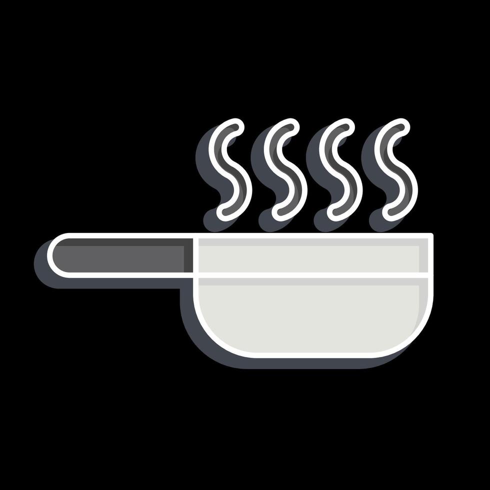 Icon Fry Pan. related to Breakfast symbol. glossy style. simple illustration vector