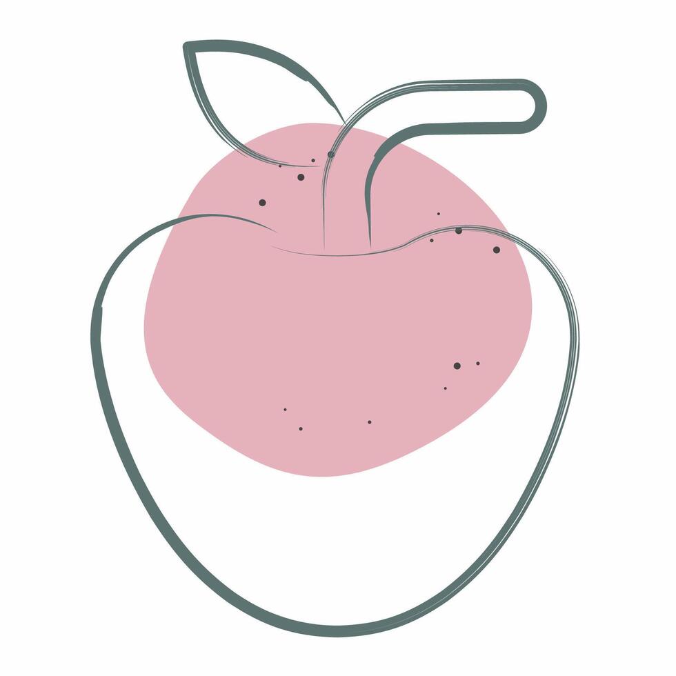 Icon Apple. related to Breakfast symbol. Color Spot Style. simple illustration vector
