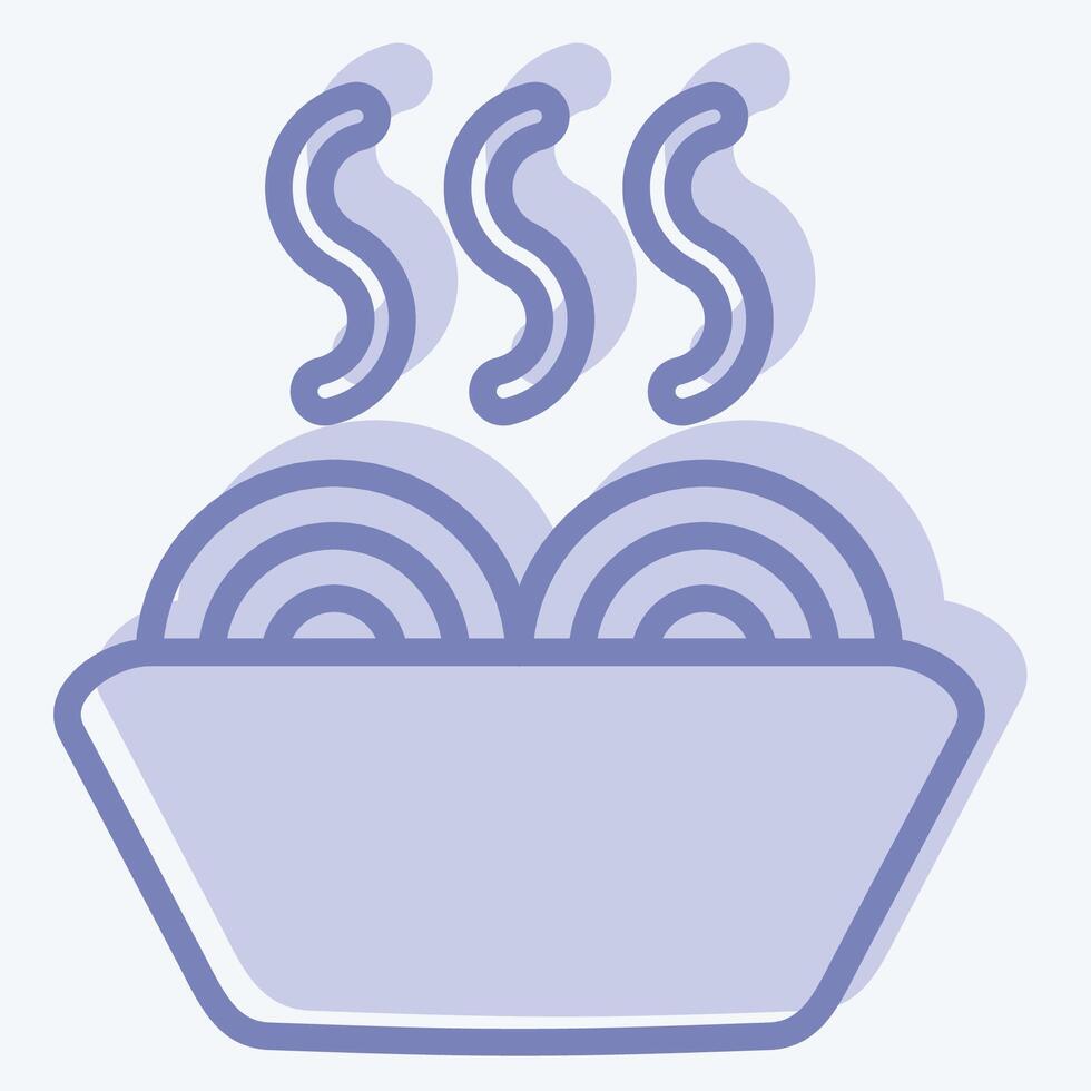 Icon Noodles. related to Breakfast symbol. two tone style. simple illustration vector