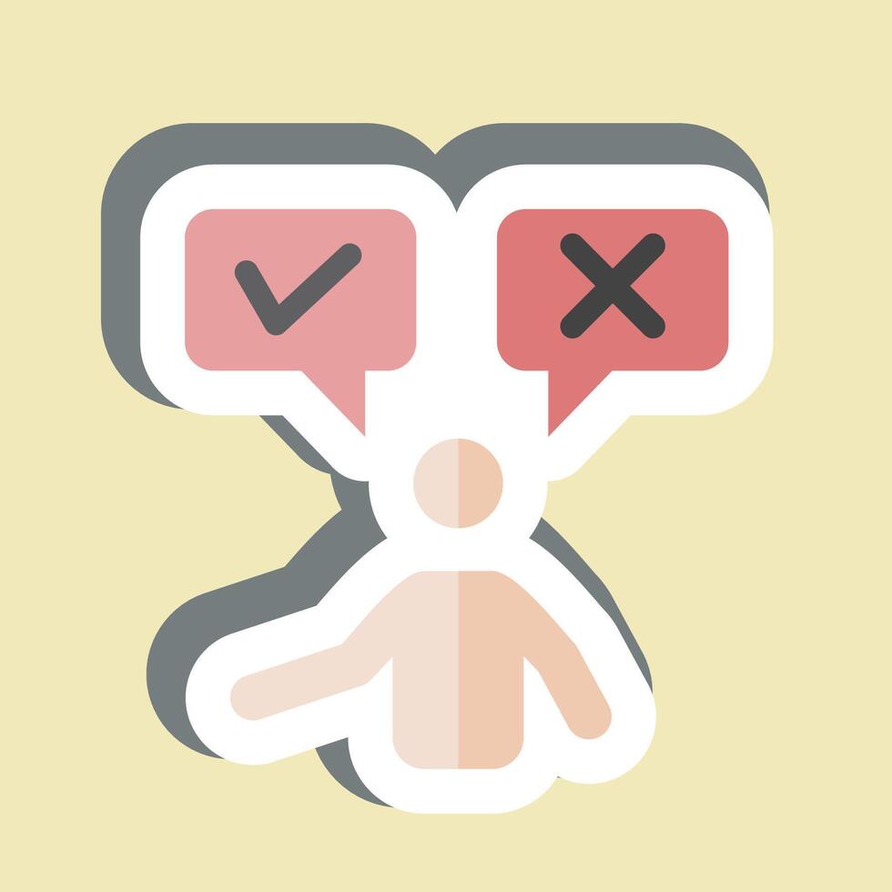 Sticker Possibility. related to Choice symbol. simple illustration vector