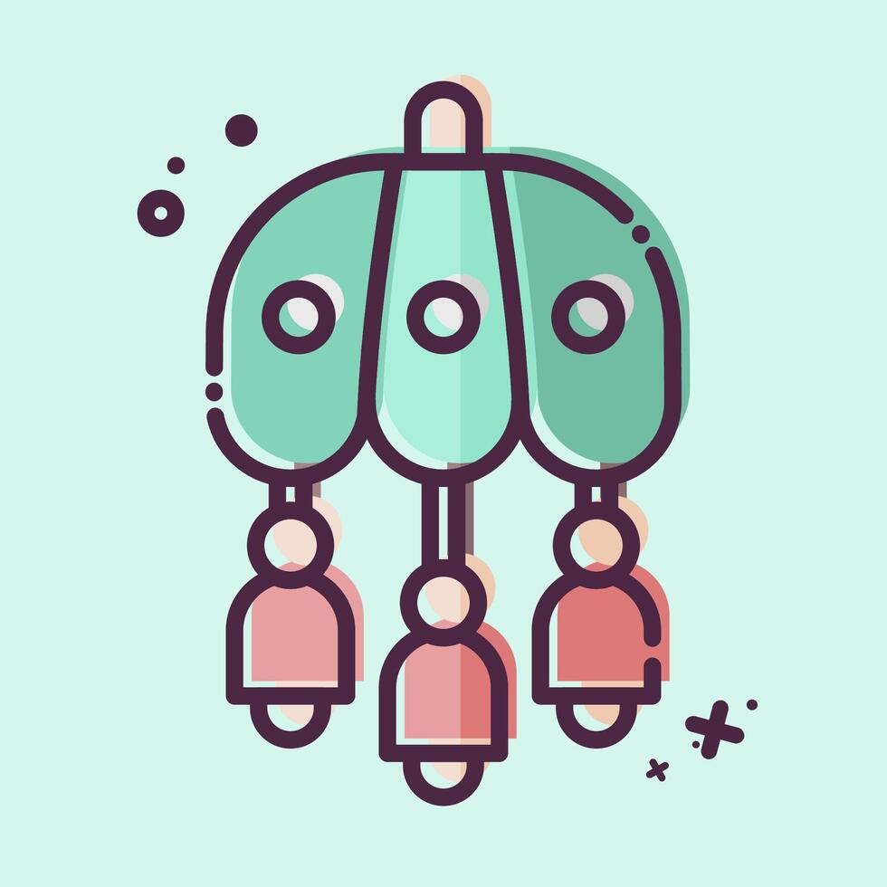 Icon Wind Chime. related to Korea symbol. MBE style. simple illustration vector