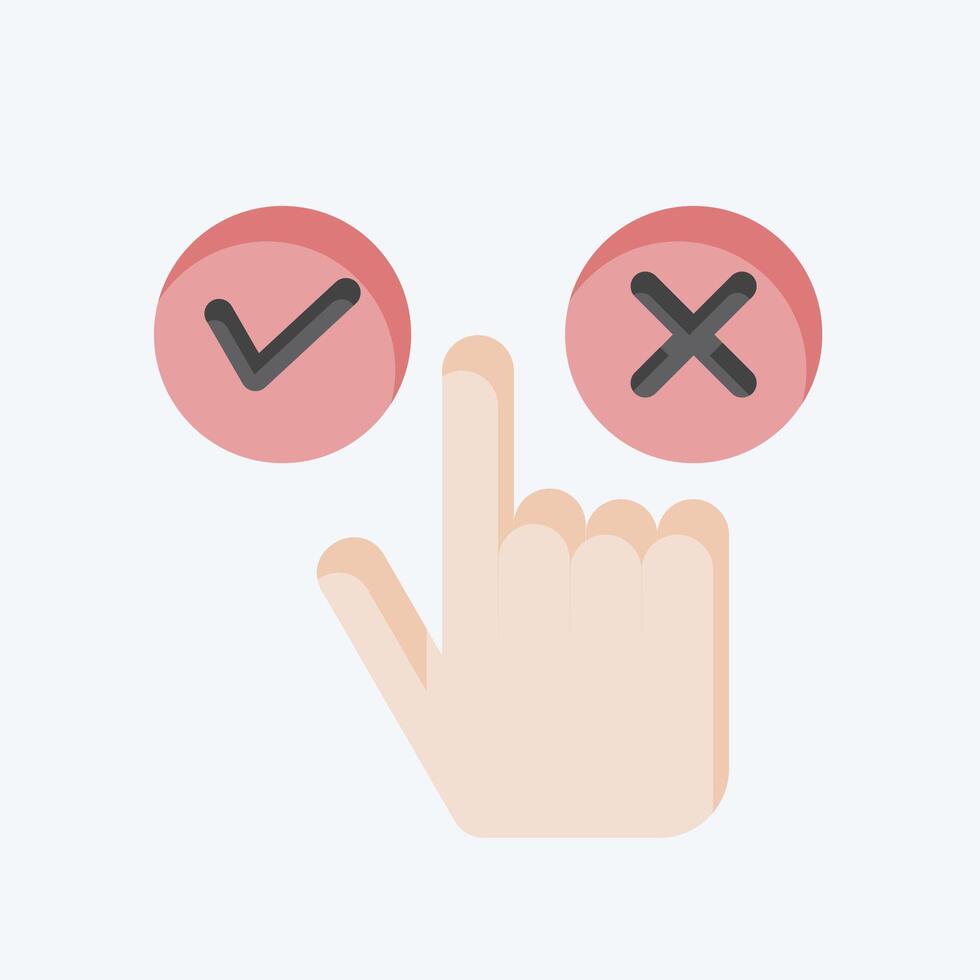 Icon Choice. related to Choice symbol. flat style. simple illustration vector