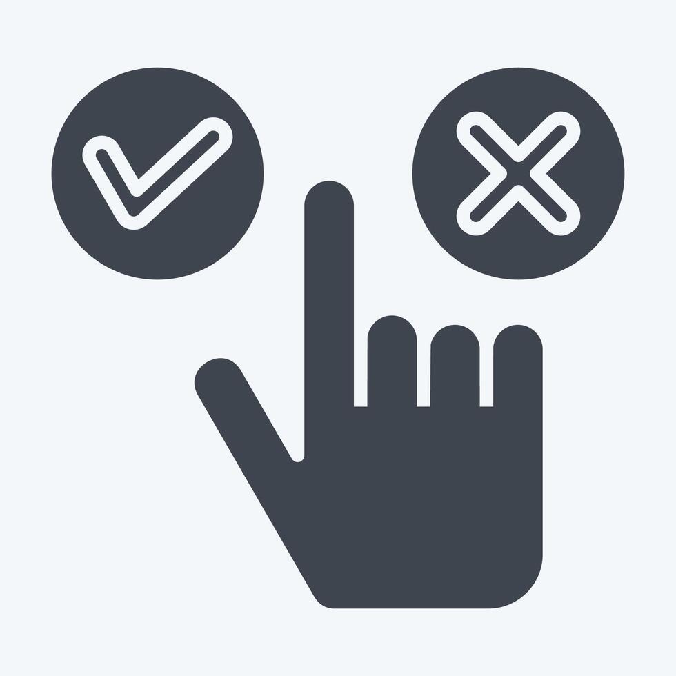 Icon Choice. related to Choice symbol. glyph style. simple illustration vector