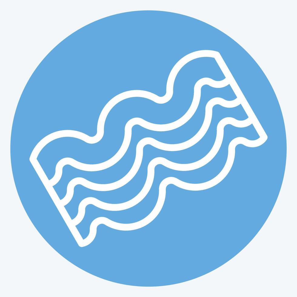 Icon Bacon. related to Breakfast symbol. blue eyes style. simple illustration vector
