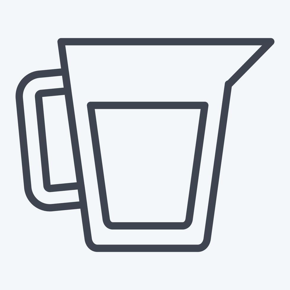 Icon Measure Cup. related to Breakfast symbol. line style. simple illustration vector