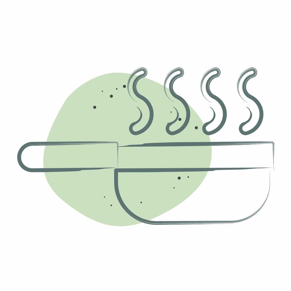 Icon Fry Pan. related to Breakfast symbol. Color Spot Style. simple illustration vector