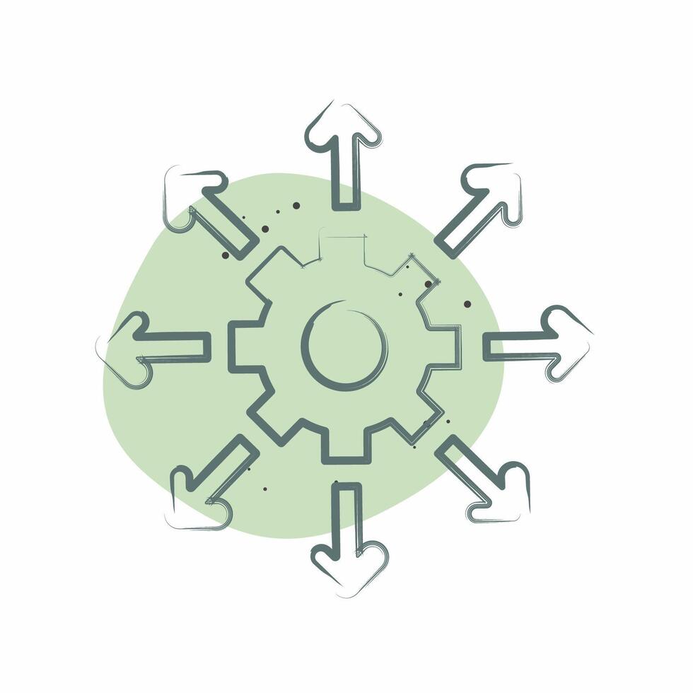 Icon Options. related to Choice symbol. Color Spot Style. simple illustration vector