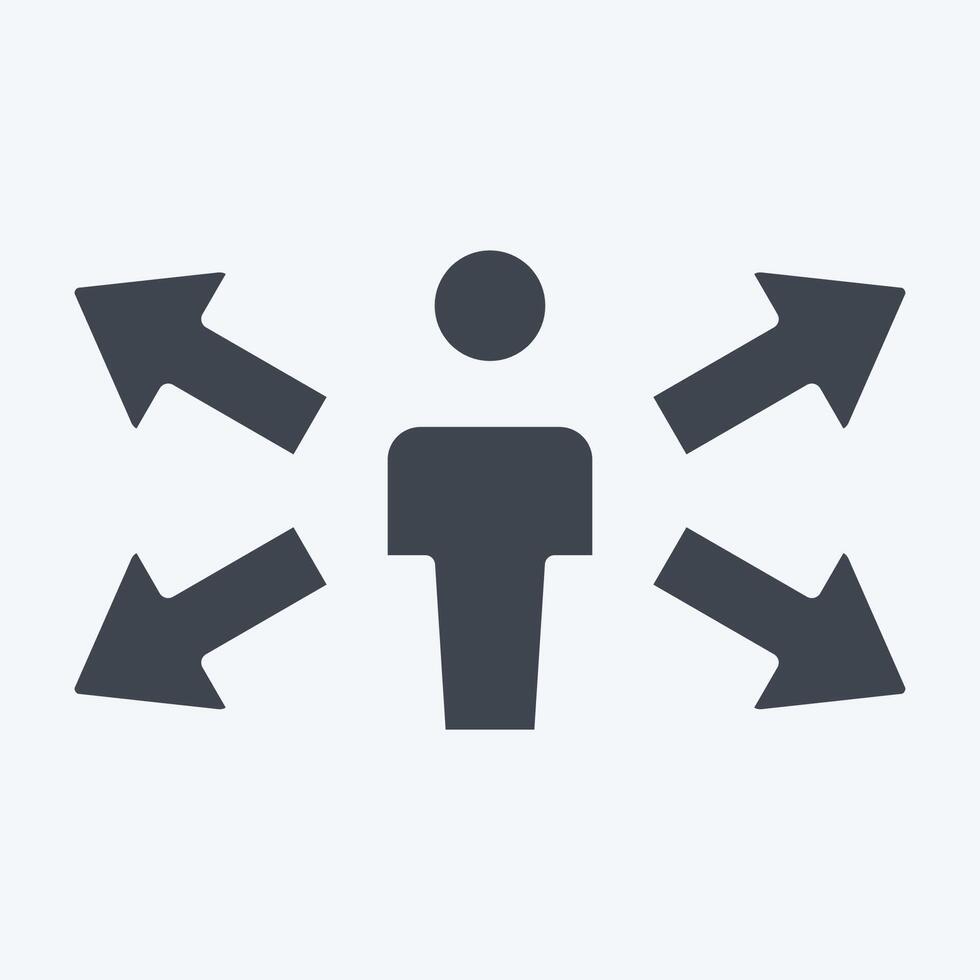 Icon Opportunity. related to Choice symbol. glyph style. simple illustration vector