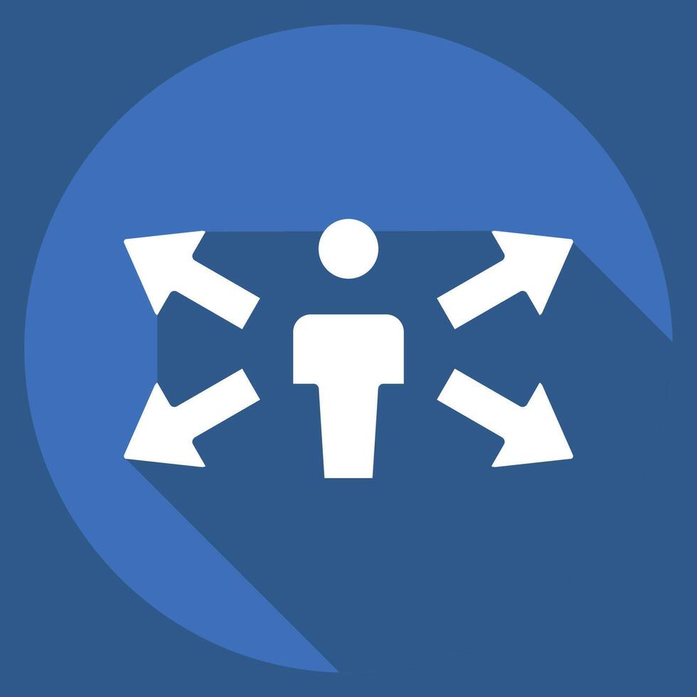Icon Opportunity. related to Choice symbol. long shadow style. simple illustration vector