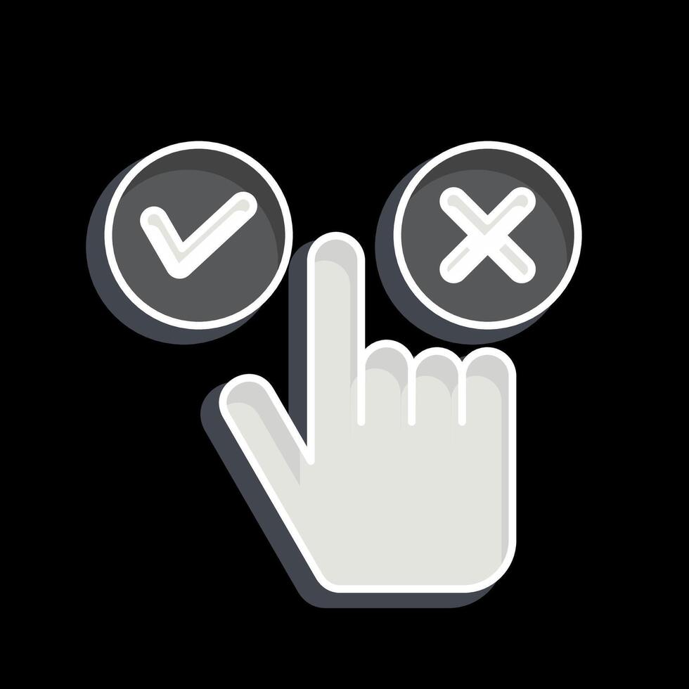 Icon Choice. related to Choice symbol. glossy style. simple illustration vector