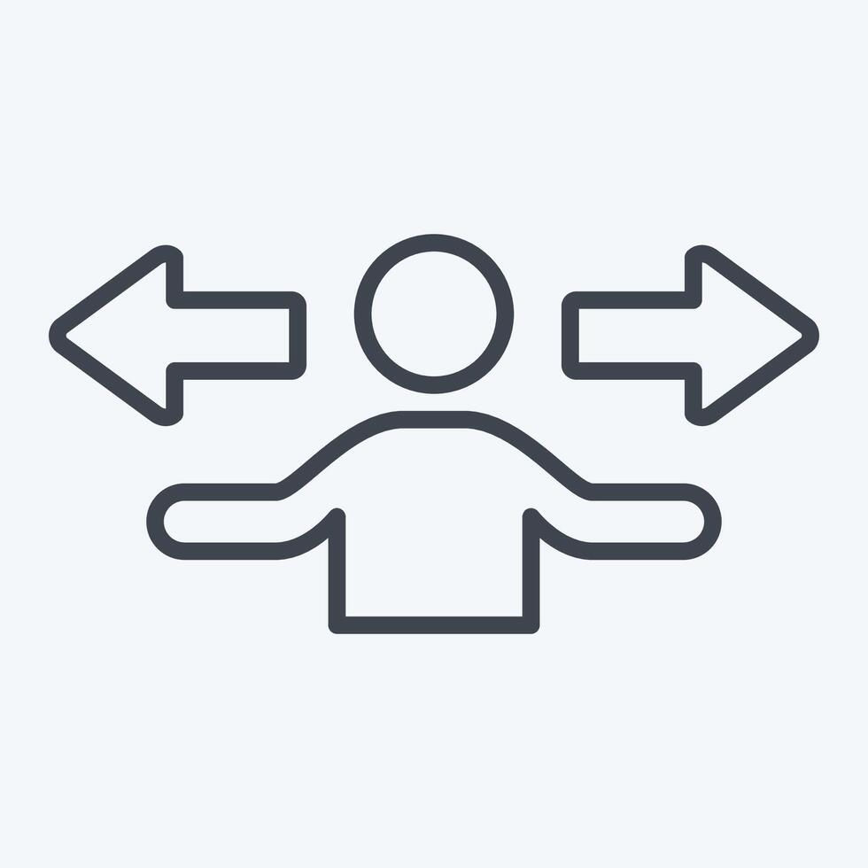 Icon Direction. related to Choice symbol. line style. simple illustration vector
