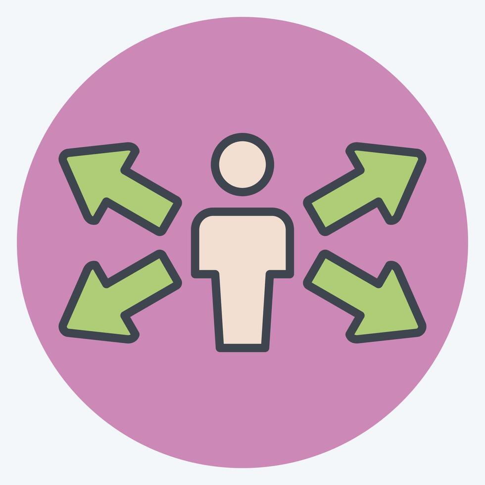 Icon Opportunity. related to Choice symbol. color mate style. simple illustration vector