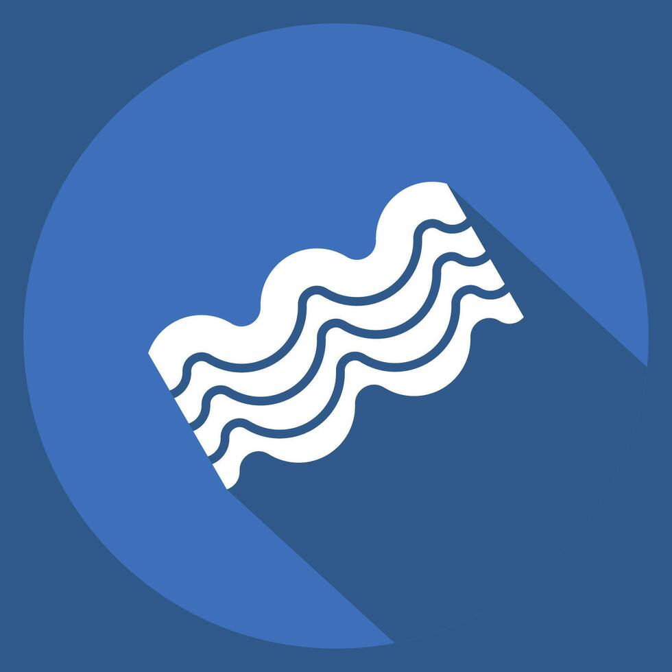 Icon Bacon. related to Breakfast symbol. long shadow style. simple illustration vector