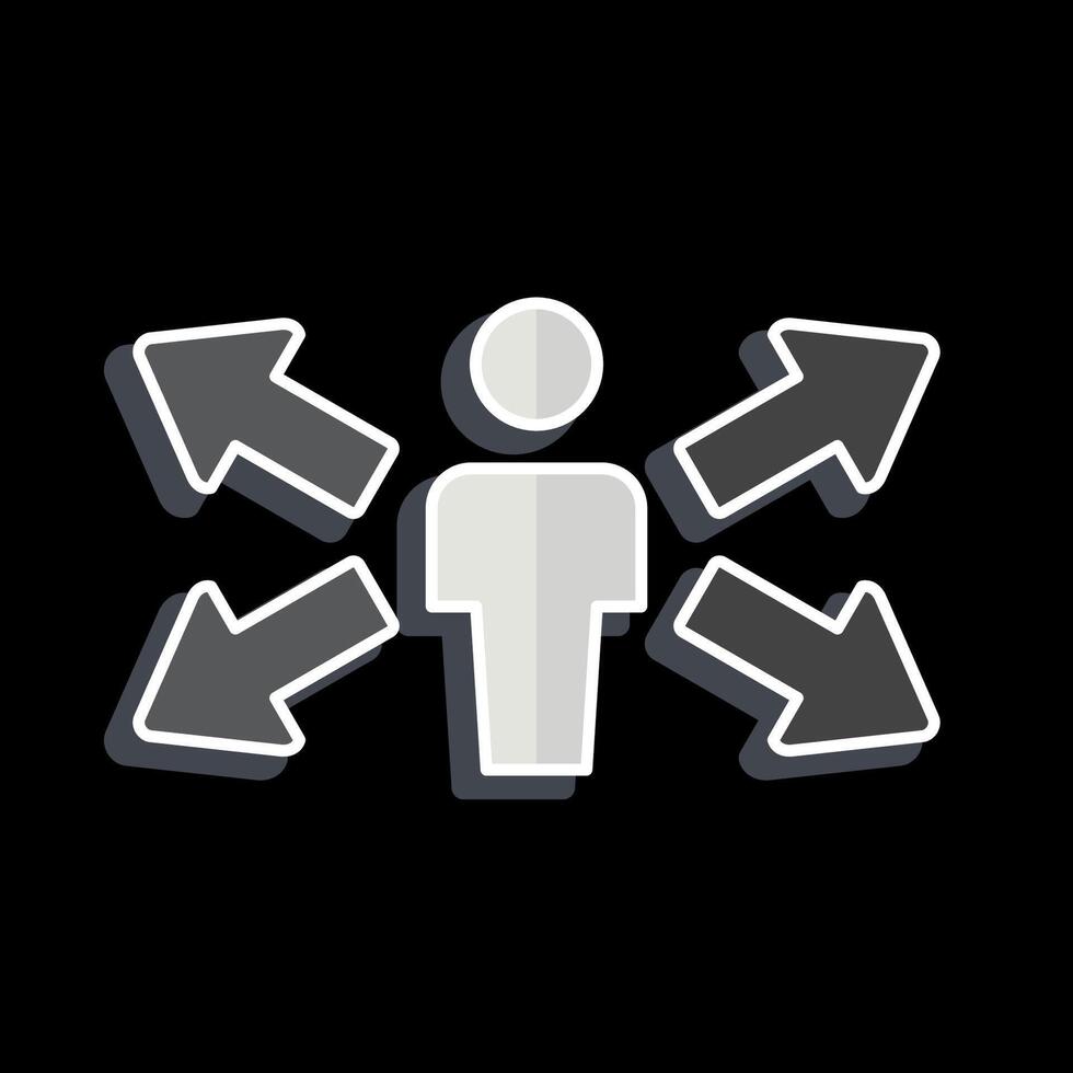 Icon Opportunity. related to Choice symbol. glossy style. simple illustration vector