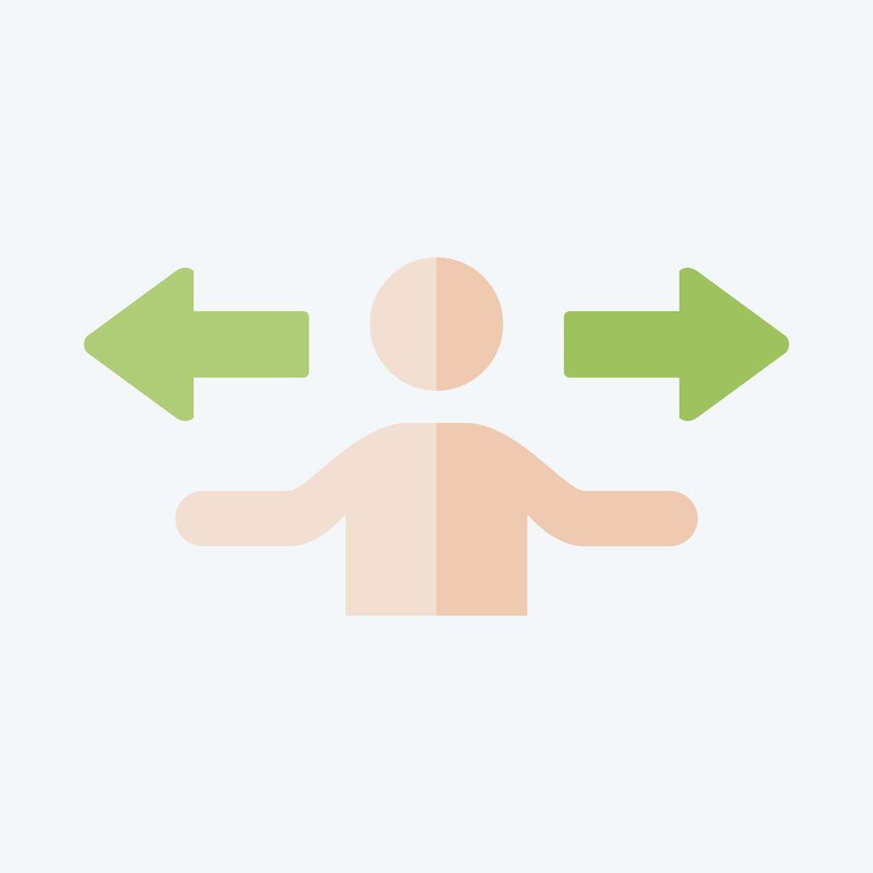 Icon Direction. related to Choice symbol. flat style. simple illustration vector