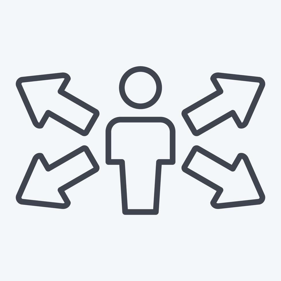 Icon Opportunity. related to Choice symbol. line style. simple illustration vector