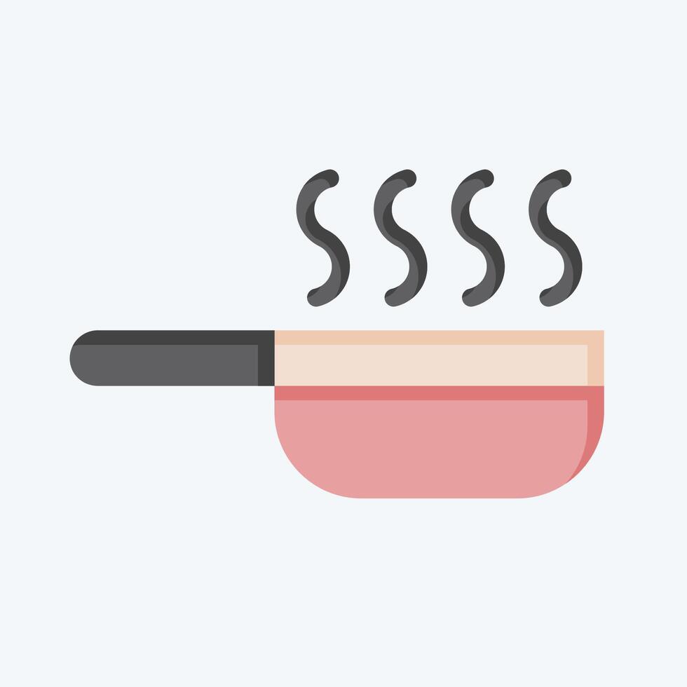 Icon Fry Pan. related to Breakfast symbol. flat style. simple illustration vector