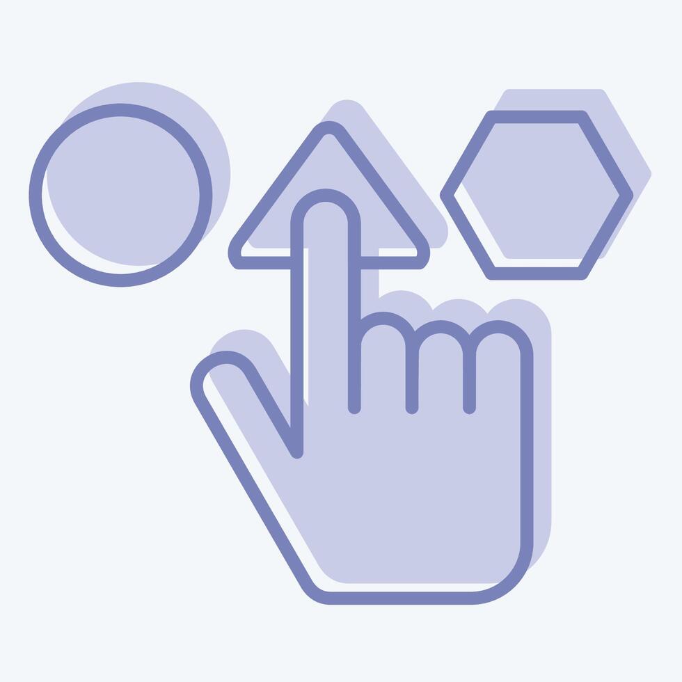 Icon Pick. related to Choice symbol. two tone style. simple illustration vector