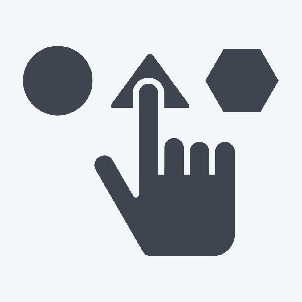 Icon Pick. related to Choice symbol. glyph style. simple illustration vector