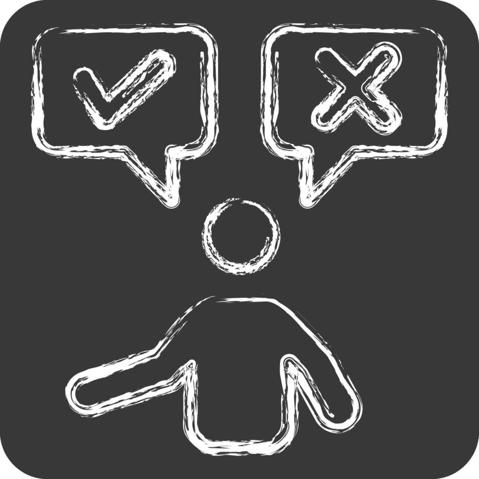 Icon Possibility. related to Choice symbol. chalk Style. simple illustration vector