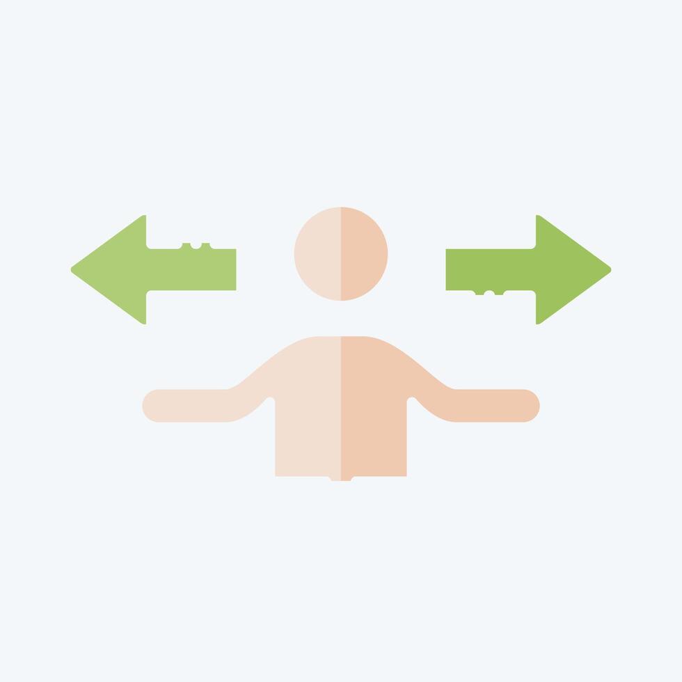 Icon Direction. related to Choice symbol. doodle style. simple illustration vector