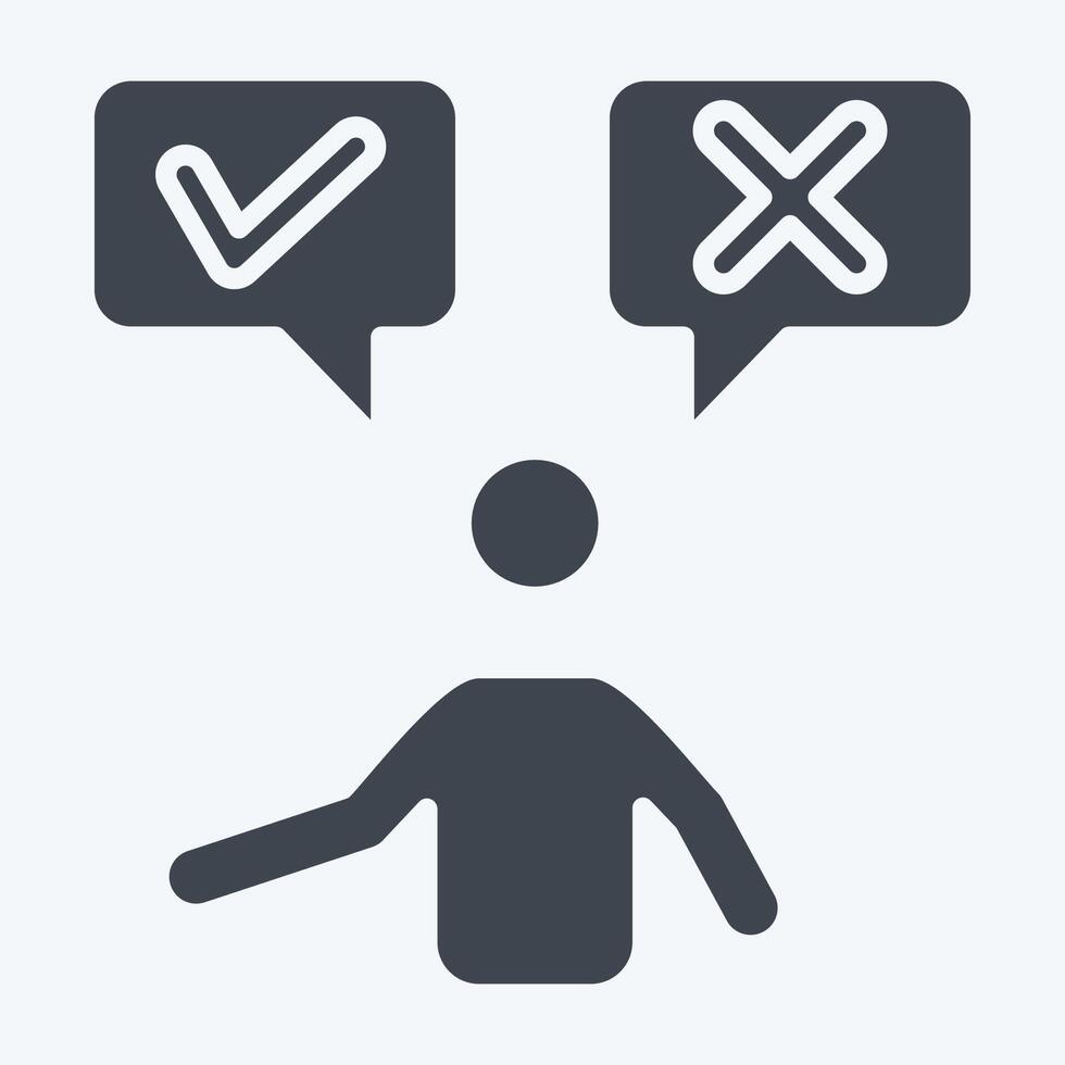 Icon Possibility. related to Choice symbol. glyph style. simple illustration vector