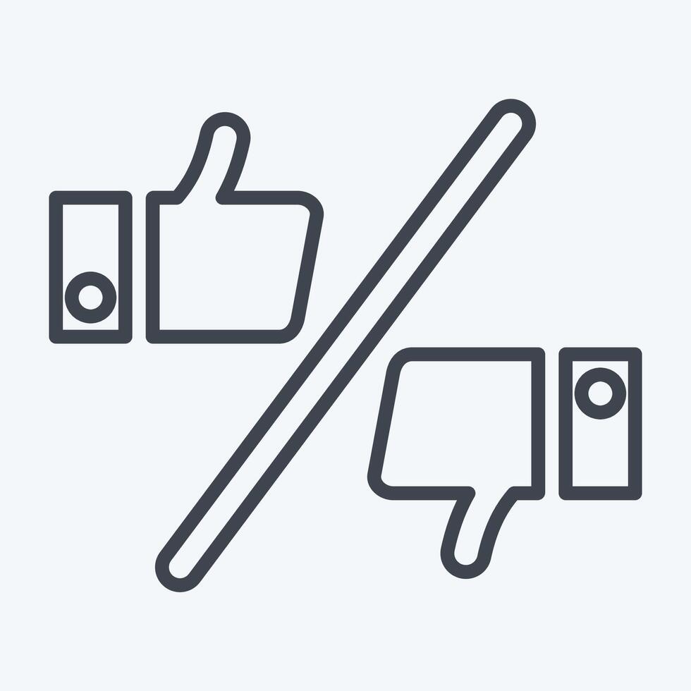 Icon Preference. related to Choice symbol. line style. simple illustration vector