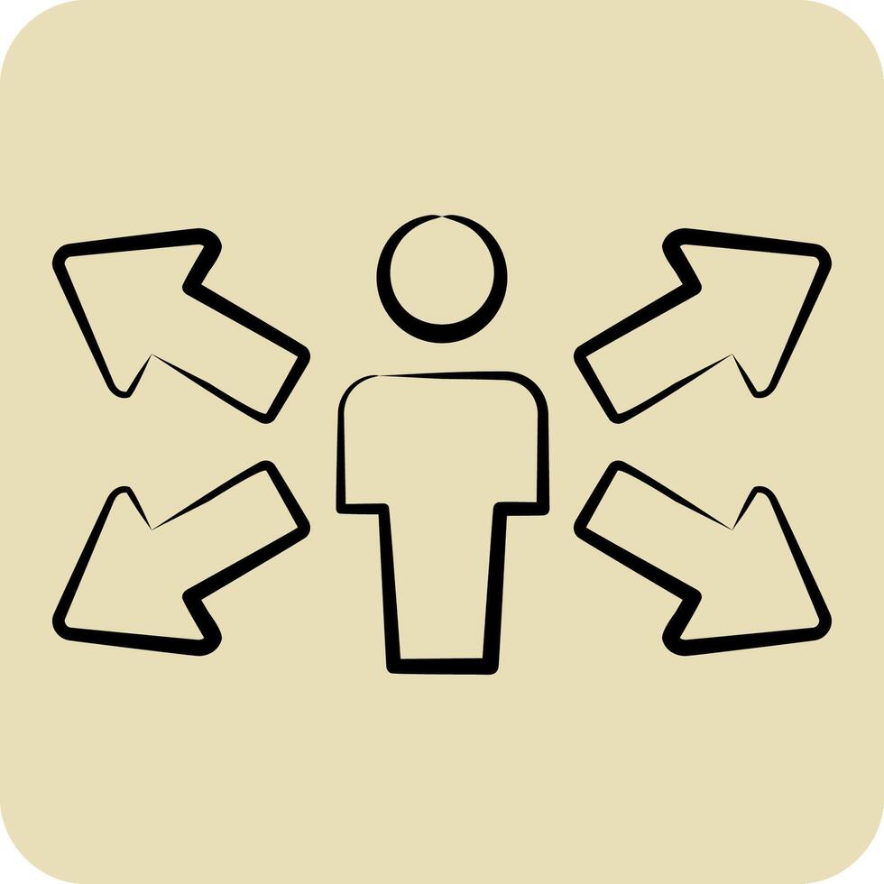 Icon Opportunity. related to Choice symbol. hand drawn style. simple illustration vector