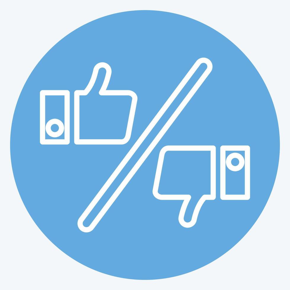 Icon Preference. related to Choice symbol. blue eyes style. simple illustration vector