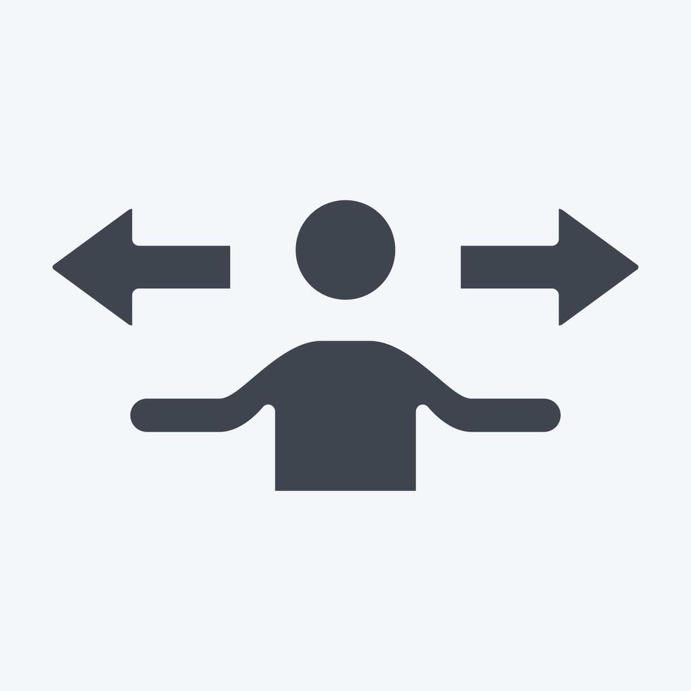 Icon Direction. related to Choice symbol. glyph style. simple illustration vector