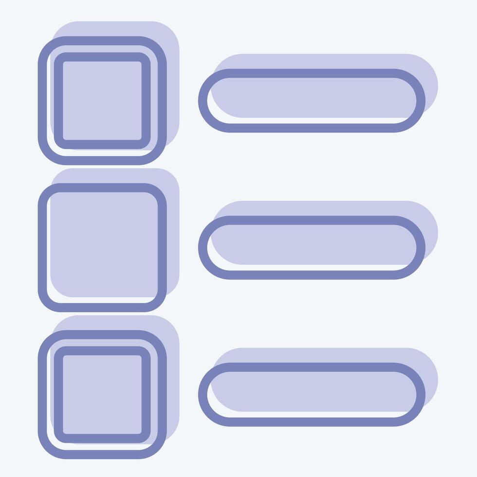 Icon List. related to Choice symbol. two tone style. simple illustration vector