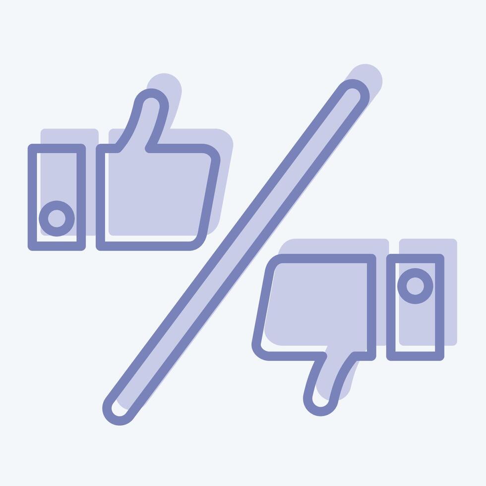Icon Preference. related to Choice symbol. two tone style. simple illustration vector