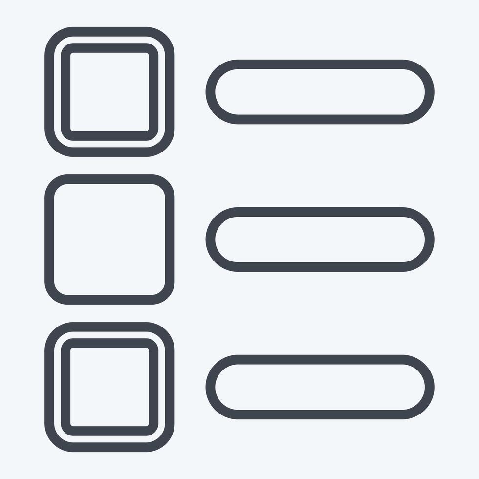 Icon List. related to Choice symbol. line style. simple illustration vector