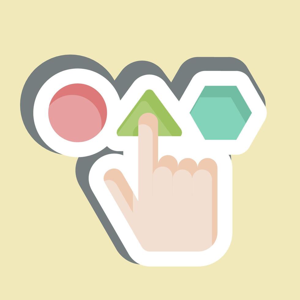 Sticker Pick. related to Choice symbol. simple illustration vector