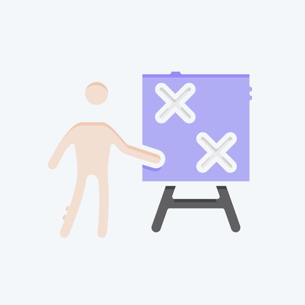 Icon Strategy. related to Choice symbol. doodle style. simple illustration vector