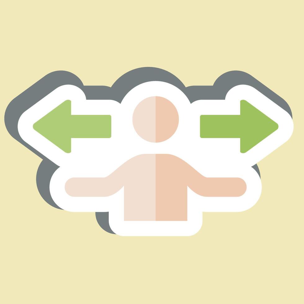 Sticker Direction. related to Choice symbol. simple illustration vector