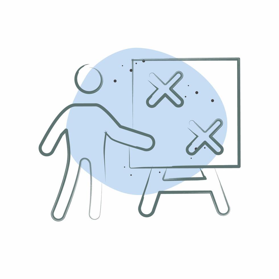 Icon Strategy. related to Choice symbol. Color Spot Style. simple illustration vector