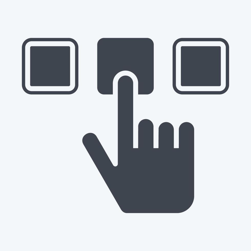 Icon Select. related to Choice symbol. glyph style. simple illustration vector