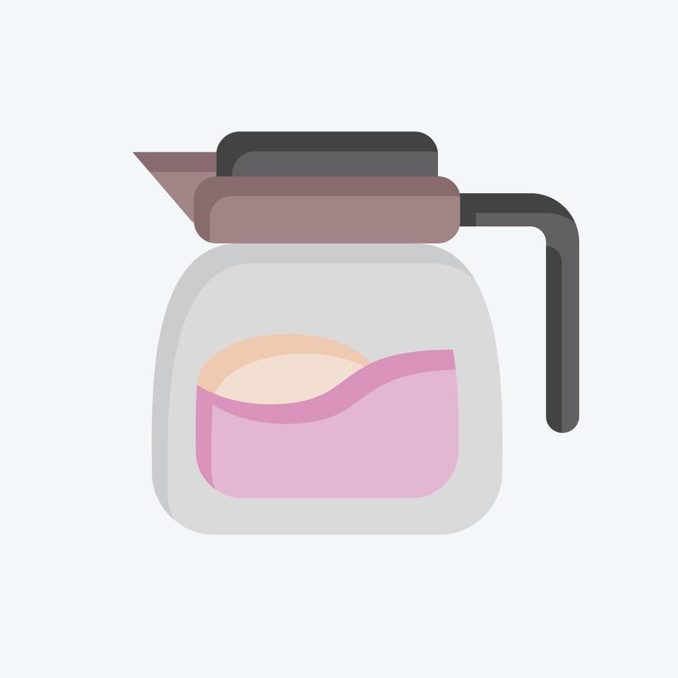 Icon Coffe Pot. related to Breakfast symbol. flat style. simple illustration vector