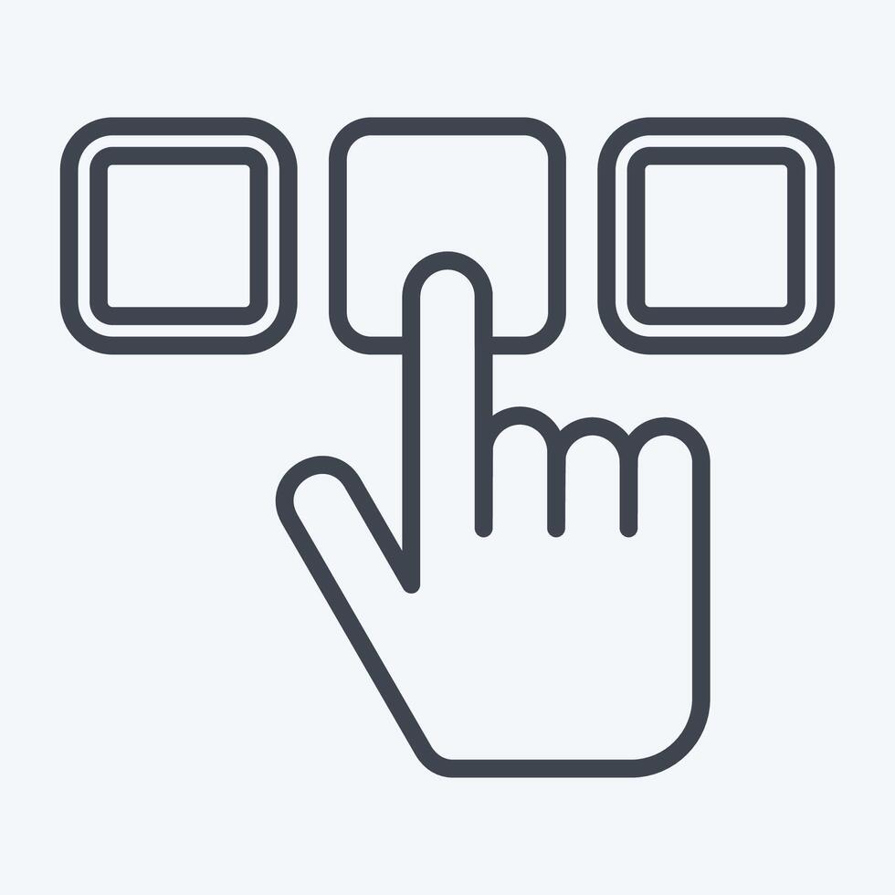 Icon Select. related to Choice symbol. line style. simple illustration vector