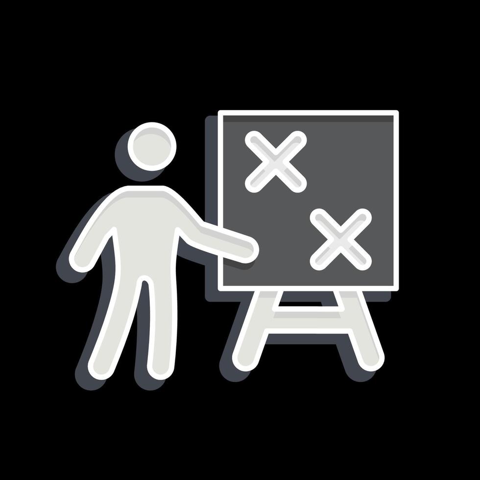 Icon Strategy. related to Choice symbol. glossy style. simple illustration vector