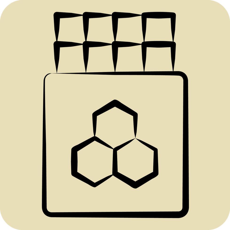 Icon Chocolate. related to Breakfast symbol. hand drawn style. simple illustration vector