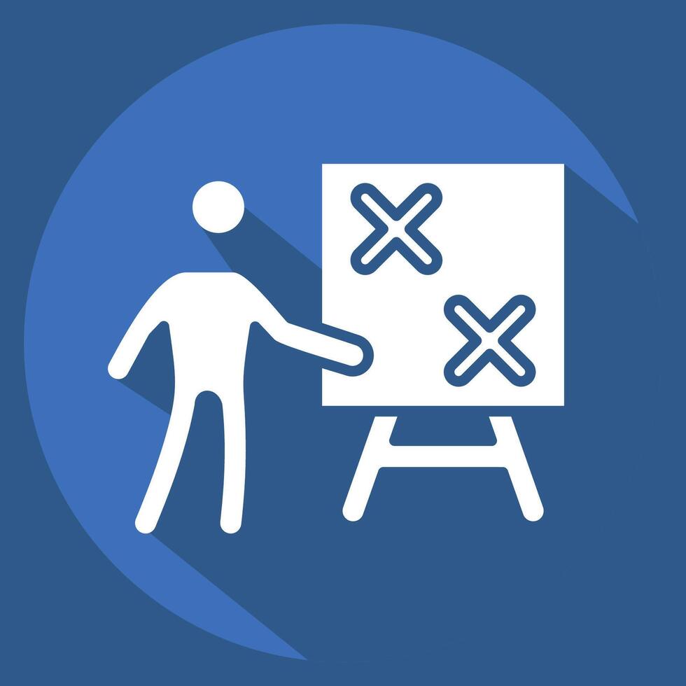 Icon Strategy. related to Choice symbol. long shadow style. simple illustration vector