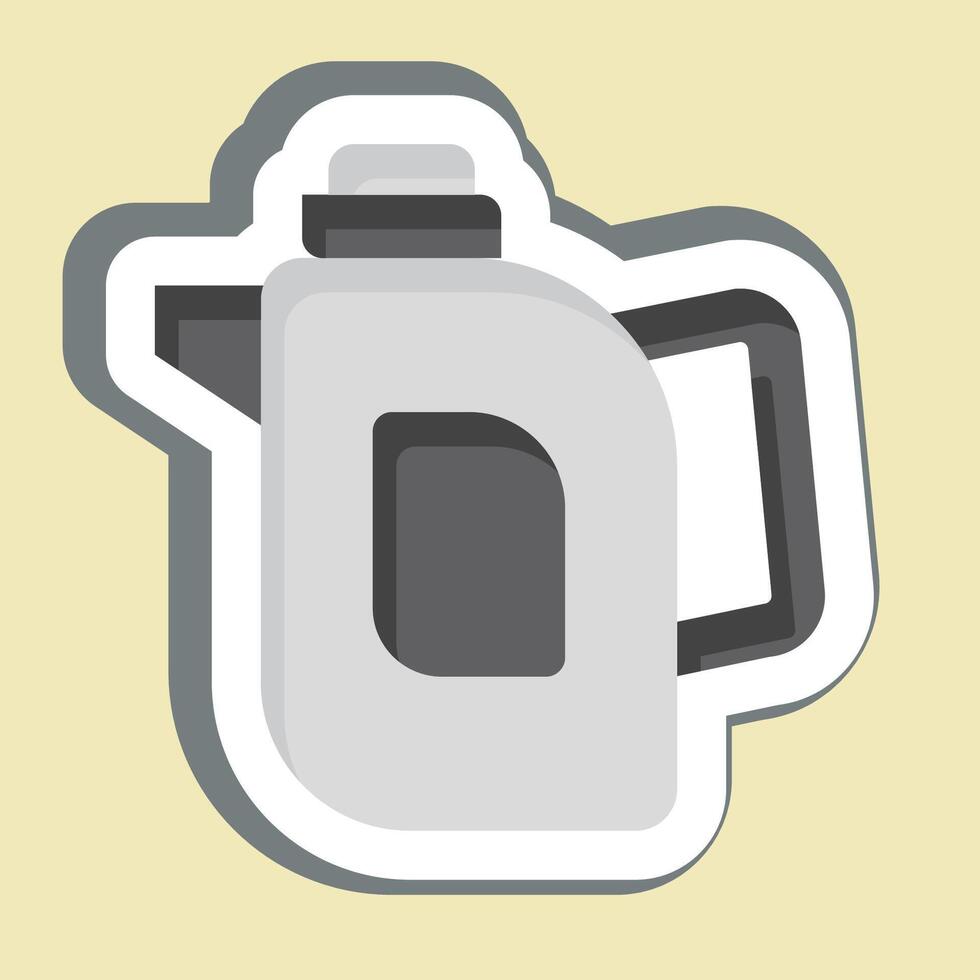 Sticker Tea Pot. related to Breakfast symbol. simple illustration vector
