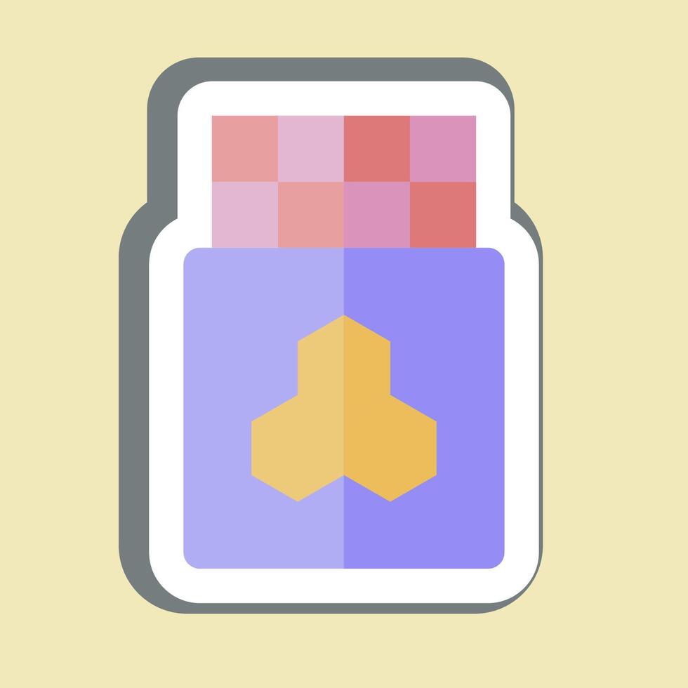 Sticker Chocolate. related to Breakfast symbol. simple illustration vector
