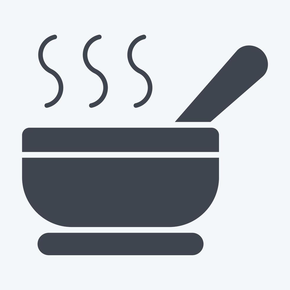 Icon Soup Bowl. related to Breakfast symbol. glyph style. simple illustration vector