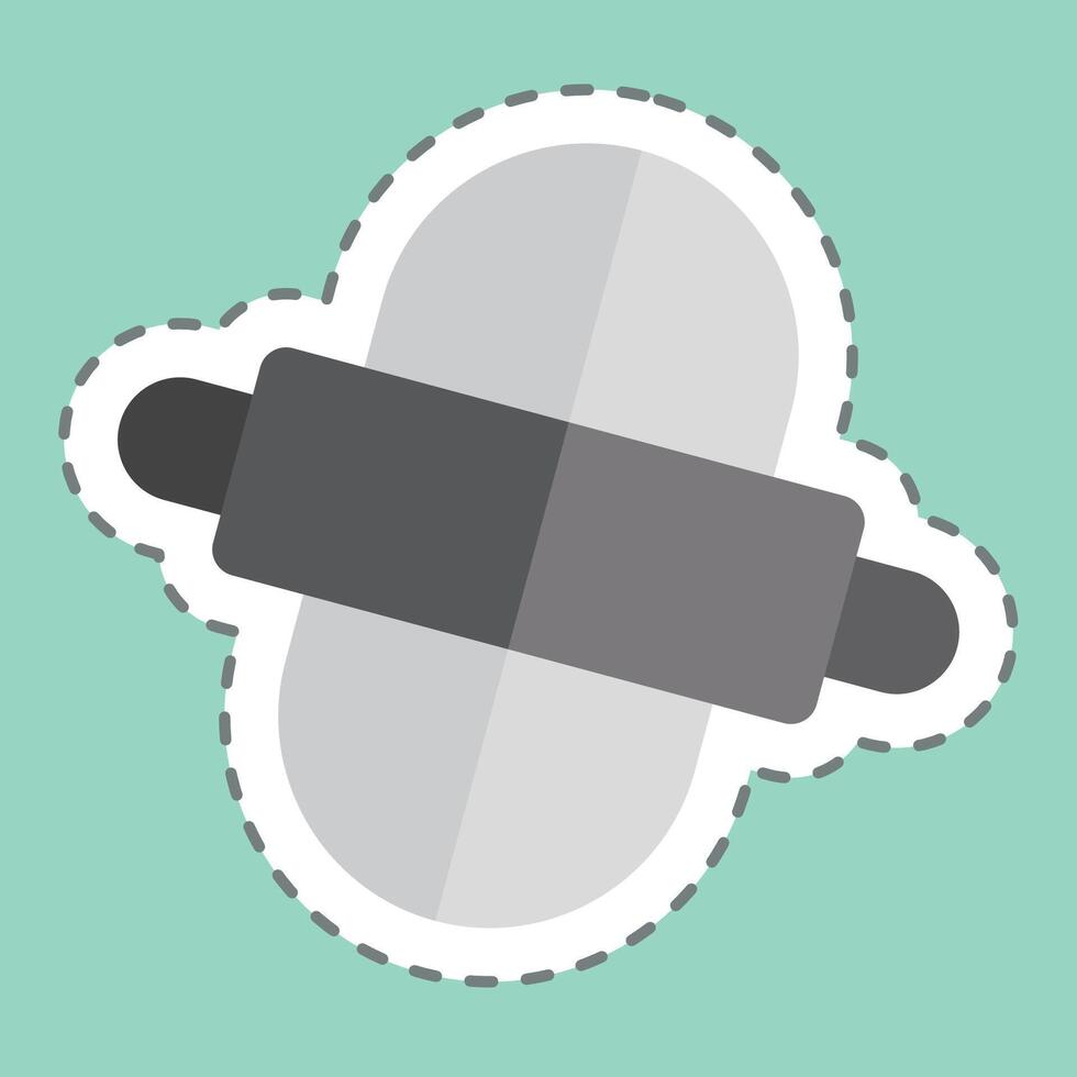 Sticker line cut Making. related to Breakfast symbol. simple illustration vector