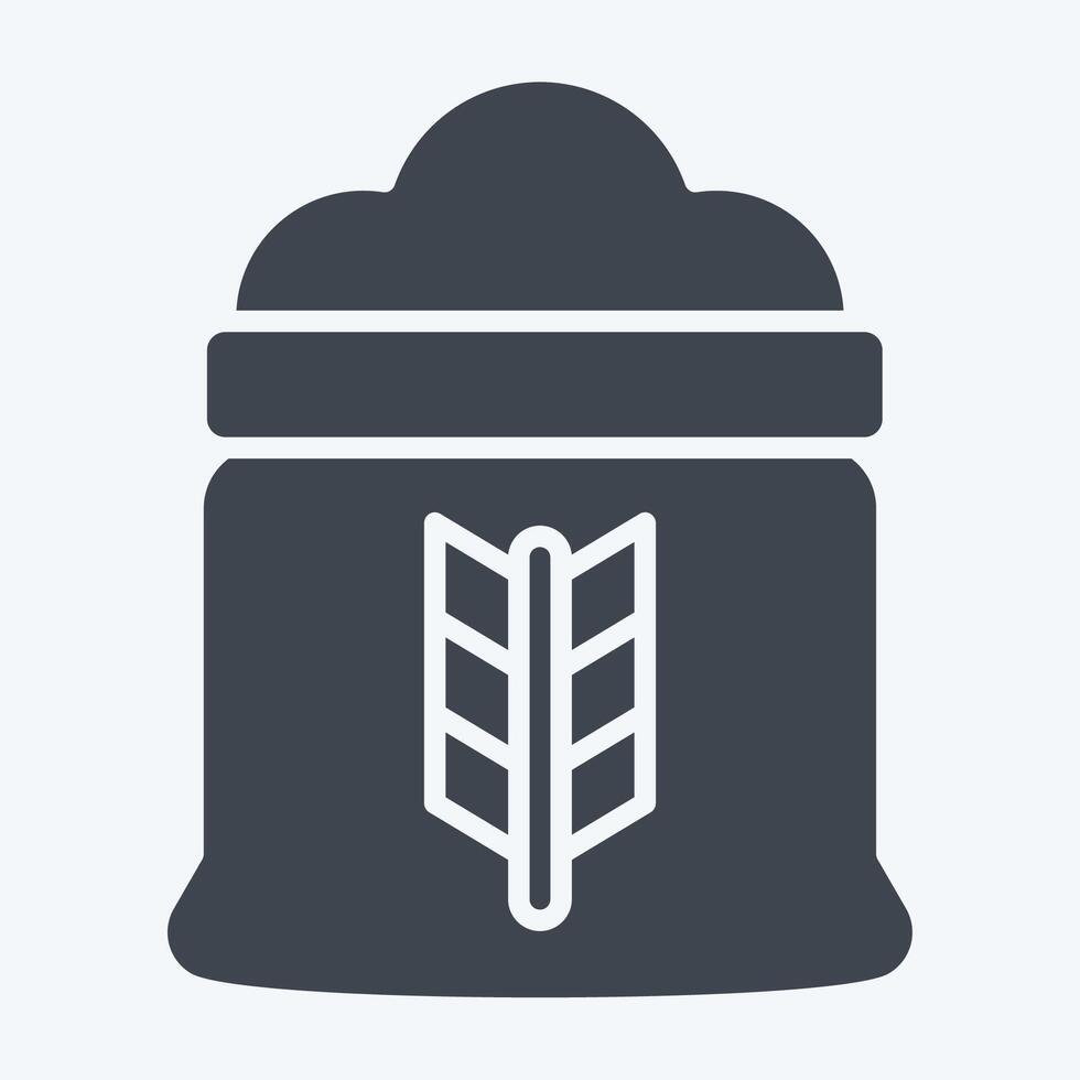 Icon Flour. related to Breakfast symbol. glyph style. simple illustration vector